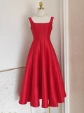 French Hepburnian Niche Temperament Retro Sling Under Hem Pendulum Sling Dress Skirt Dress Tide 68HZ