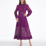 French Elegant Wind 2025 Spring New Collar Embroidery Hollow Niche Design Feeling Waist Thin Dress Dress Woman 68HZ