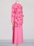 French Flower Splicing Dress Spring 2025 New High-End Holiday Style Lead Long-Sleeved Three-Dimensional Dress Woman 68HZ