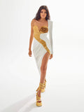 Autumn And Winter New Sleeves Hot Dress Three-Dimensional Flower Bag Tight-Up Fashion Dinner Dress Dress 68HZ
