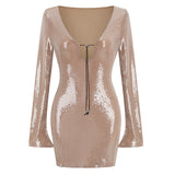 High-End Women's Sexy Glided Sleeve Miniskirt 68HZ