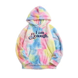 2025 Autumn And Winter New Personalized Street Tweed Lamb Languid Languid Wind Loose Tie Dye I Am Kenough Company 68HZ