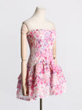 French Floral Fashion Sweet Dress 2025 Spring New Printed Bra Thin Dress Design Woman 68HZ