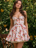 Women's Summer New Sexy Sling Wrapped Breast Fluffy Dress High-End Temperament Mesh Lined Dress 68HZ