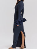 Autumn And Winter New Long Sleeve Tight Bag Hip Open Skirt Sexy Dress High Sense Feminine Lady Dress Woman Dress Woman 68HZ