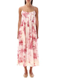 French Elegant Wind Girded Lumbar Dress 2025 New Fashion Print Slings With Skinny Dress Women's Summer 68HZ