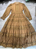 Vintage Dress Dress Autumn Women's Hollow Lace Slimmed Retro Style 68HZ