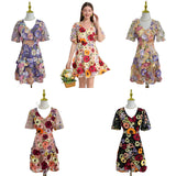 2025 Summer New French Design Heavy Industry Three-Dimensional Flowers Slimming Thin And Hip Delicate Dress Women's Clothing 68HZ