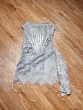 Spice Girls Bosom Sexy Dress Elegant Temperament Fish Bone Girded Irregular Lace Skirt 68HZ