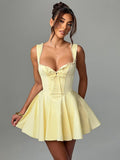 Sexy Women's New Lace Splicing Babes Sling Skirt Body-Dexed Dress Girl Ballet Ponpon Small Dress 68HZ