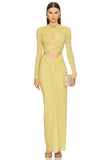 Spring New Women's Temperament Sexy Long-Sleeved T Ruth-Envested Dress Dress 68HZ