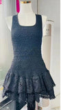 Sweet And Spicy Sexy Wind 2024 Spring New Loose Waist Fold Design Lotus Leaf Side Short Sling Dress 68HZ