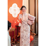 New Chinese Style Improved Cheongsam Dress National Style Engagement Dress High-End Light Luxury Niche Bride Morning Dress Toast 68HZ