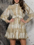 2025 Dress Spring New Long-Sleeved Retro Skirt Australian Holiday Dress Women's Fashion Trend 68HZ