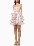 French Lotus Leaf-Lace Slinged Skirt 2025 New Holiday Wind Lace Collection Waist Thin Dress Dress Woman 68HZ
