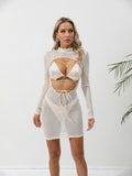 New Sexy Hot Hot Selling Three-Piece Set Of Thin Solid Color Dress 68HZ