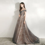 Banquet Evening Dress Women's 2025 New Temperament Company Annual Birthday Lienlight Host Art Test Tailing Dress 68HZ