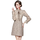 Heavy Industry Nail Embroidery Lotus Leaf Lace Sleeve Splicing Lion Coarse Flowers In Dress Women's 2025 New Spring And Autumn 68HZ