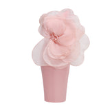 New High-End Sexy Decorative Flower Dress Fashion Slant Shoulder Big Flower Party Dress Long 68HZ