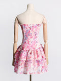 French Floral Fashion Sweet Dress 2025 Spring New Printed Bra Thin Dress Design Woman 68HZ