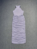 French Hot Diamond Sling Dress High-End Light Luxury Evening Dress Party Show Back Dress 68HZ
