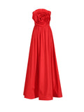 French Temperament Famous Wind 2025 Spring New Splicing Three-Dimensional Flowers Decorated High Waist Bra Long Dress Woman 68HZ