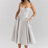 Exploding Sexy V-Neck Sling Dress With Thin Back Dress Sexydress 68HZ