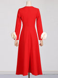 French Temperament Elegant Wind 2025 Spring New Fashion Splicing Three-Dimensional Roses To Thin Dress Women 68HZ