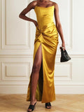 2025 Autumn Women's French Sexy Sling Dress Dress High-End Open Skirt Dress Dress 68HZ