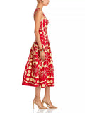 French Holiday Wind To Close The Waist Thin Sling Dress 2025 New Design Printing Commuting Long Dress Woman 68HZ