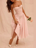 High-End Women's New Sexy Sling Dress Dress High-End Temperament Banquet Dress Dress Dress Woman 68HZ