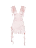 Sexy Deep V Irregular Fish Bone Bag Ass Skirt Tight Pure Desire To Design French Dress With A High Sense Of The Top Of The Fassy 68HZ