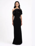 Autumn And Winter New Breast-Wearing Flowers Tight Long Dress Burst Party Dress Women's High Sense 68HZ