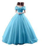 Cinderella At Fugitive Series Dress 2025 Summer Blue Simple Photo Photography Art Examination Performance Color Yarn 68HZ