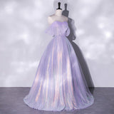Violet Evening Dress Women's 2025 New Shoulder Net Yarn Skinny Annual Party Banquet Host Toasting Bride 68HZ
