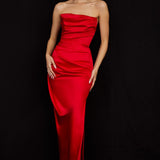2024 New Silk And Satin Braked Fork And Knee Dress Dress Sexy Evening Dress 68HZ