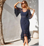 2024 New Women's Dress Explosion Lace Repair Fishtail Skirt Long 68HZ
