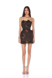 Elegant Embroidered Three-Dimensional Flower Dress With Short Skirt Sexy Breast-Wearing Dress Light Luxury Dinner Dress 68HZ
