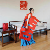 Morning Robe New Chinese Female Bride Toasting Engagement Dress High-End Light Luxury Niche Braid Design Dress Autumn 68HZ
