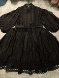 Fashion And Leisure Style Dress 2025 New Heavy Industry Embroidery Single Buckle Lace Dress Woman 68HZ