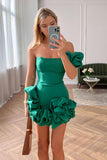 2024 New Sexy Dress Skirt Irregular Lotus Ribs Waist Dress 68HZ