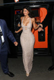 Elegant Champagne Glittering Sequin Beaded Halter-neck Mermaid Prom Dress Party Dress Evening Dress HZ1024