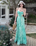 New Simple Fashion Holiday Style Mesh Spaghetti Strap Dress HZ1024