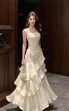 New Elegant Stylish Irregular Design Spaghetti Strap Dress HZ1024