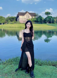 New Fashion Floral Design A-line Sleeveless Spaghetti Strap Puffy Dress HZ1024