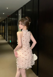 Fashion Pink Sequin Tulle Design A-line Sleeveless Strapless Homecoming Dress HZ1024