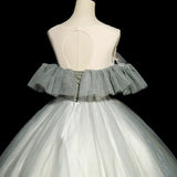Green Ball Gown Round Neckline with Lace Sweet 16 Dress, Green Tulle Formal Dress HZ1024