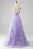 A-Line Sequins Prom Dress with Embroidery HZ1024