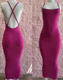 Sexy simple spaghetti strap sleeveless tight dress HZ1024