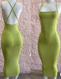 Sexy simple spaghetti strap sleeveless tight dress HZ1024